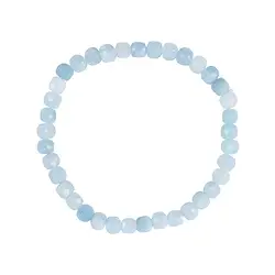 0602251006 Bracelet, Aigue-marine, 05mm cube, facetté | Marco Schreier