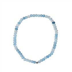 0602260021 Bracelet, Aigue-marine, 04mm Boutons/Boules, facettés | Marco Schreier