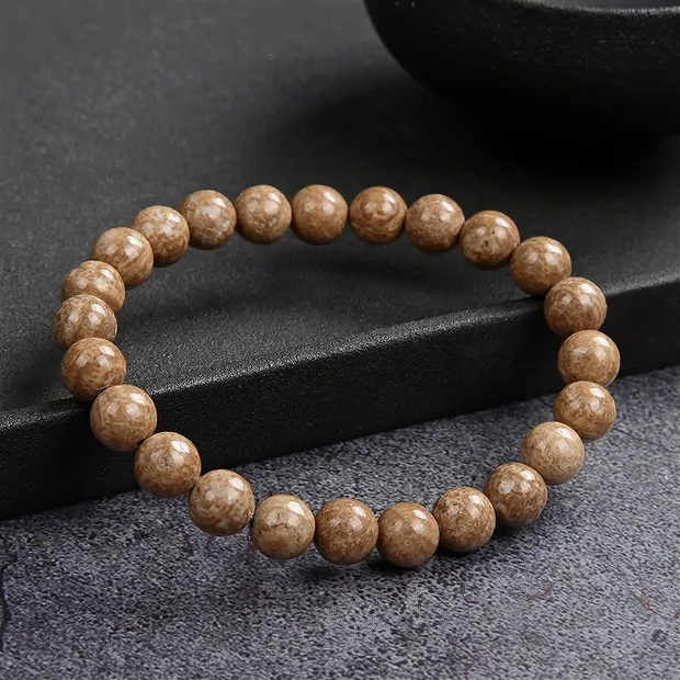 Bracelet, Aragonite (Eichenberg), 08mm perles rondes | Marco Schreier