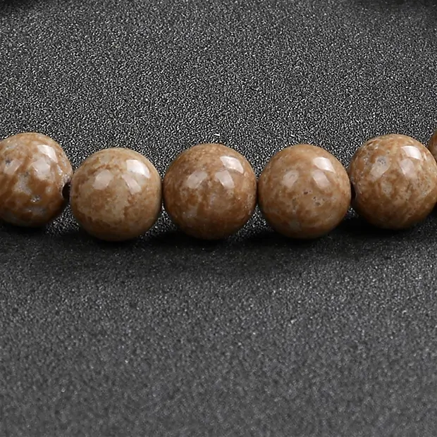 Bracelet, Aragonite (Eichenberg), 08mm perles rondes | Marco Schreier