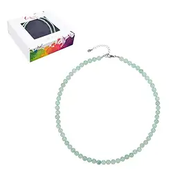 0603112206 Aventurine necklace, beads (6mm), rhodiniert, extension chain | Marco Schreier