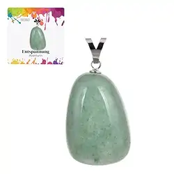 0603125107 Aventurine pendant, large Tumbled Stone, rhodiniert | Marco Schreier