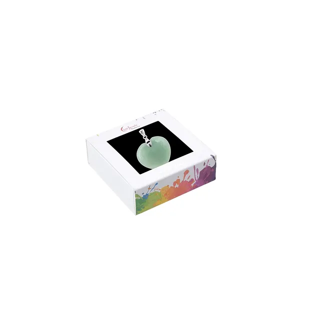 Pendentif Aventurine, coeur (28mm), 4,2cm, rhodié | Marco Schreier