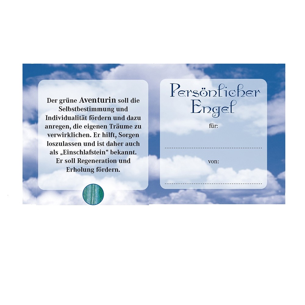 Angel pendant Aventurine (green) (calm), 3.0cm | gems, healing stones & jewelry