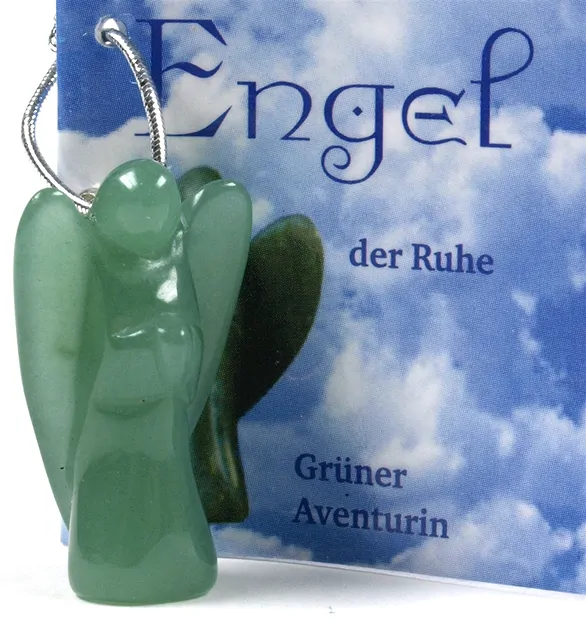 Angel pendant Aventurine (green) (calm), 3.0cm | gems, healing stones & jewelry