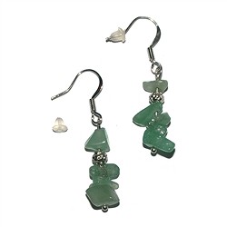 0603140001 Split earrings, aventurine, for floor stand | wholesaler gems &amp; healing stones