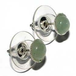 0603140002 Earrings with Cabochons, aventurine, 06mm cabochon, for floor stand  | Marco Schreier