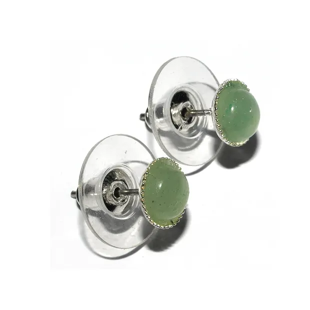Ohrstecker, Aventurin, 06mm-Cabochon, Metall | Edelsteine, Heilsteine & Schmuck