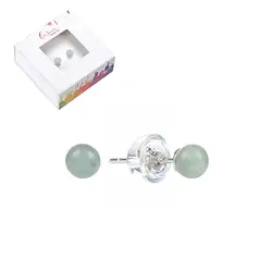0603145104 Clous d'oreilles Aventurine, boule, 4mm, rhodié | Marco Schreier