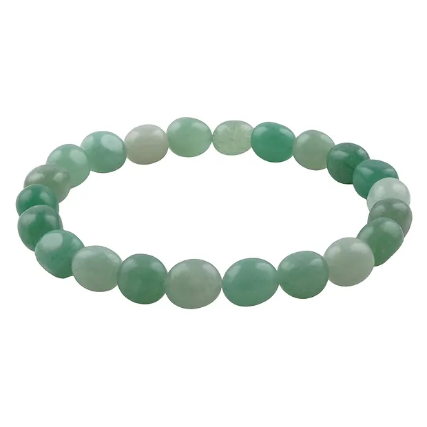 Bracelet, Aventurine (green), 08-10mm nuggets | wholesaler gems & healing stones