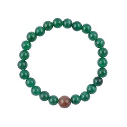 0603150207 Bracelet, aventurine (star aventurine), dino bone, 14cm (for children) | Marco Schreier