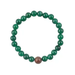 0603150207 Bracelet, Aventurine (aventurine étoilée), os de dinosaure, 14cm (pour enfants) | Marco Schreier