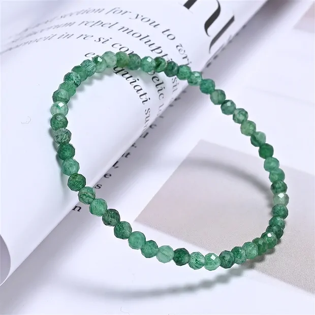 Bracciale, avventurina, perline 03 mm, sfaccettate, 14 cm (corto) | Marco Schreier