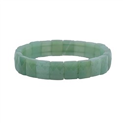 0603151004 Bracelet, aventurine, 09 x 12mm Slabs, faceted | gems, healing stones & jewelry