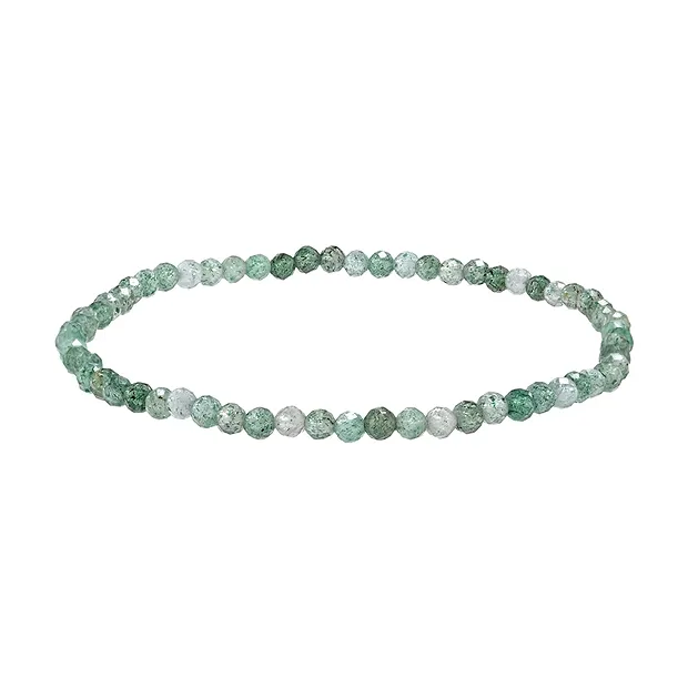 Bracelet, aventurine (transparent), 03mm beads, faceted | Marco Schreier