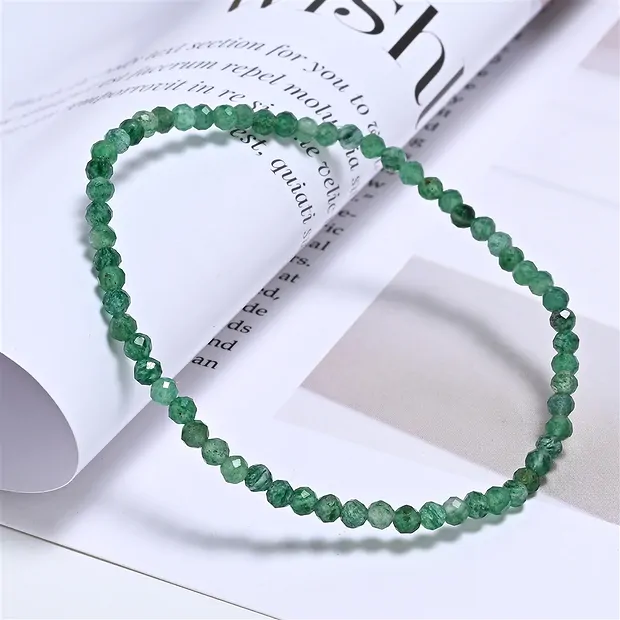 Bracelet, Aventutine, 03mm boules, facettes, 19cm | Marco Schreier