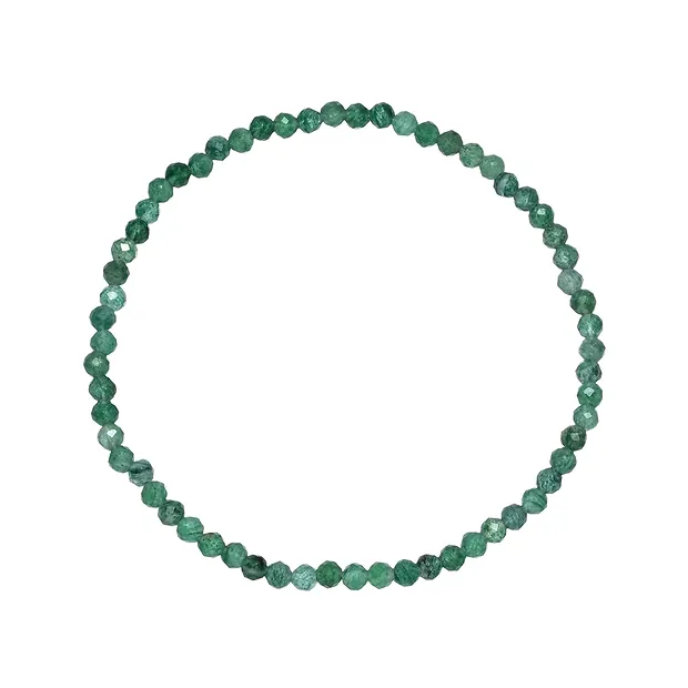 Bracelet, aventutine, 03mm beads, faceted, 19cm | gems, healing stones & jewelry