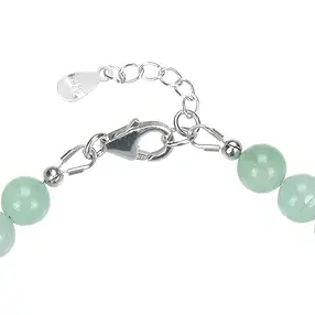 Armband Aventurin, Kugeln (6mm), rhodiniert | Edelsteine, Heilsteine & Schmuck