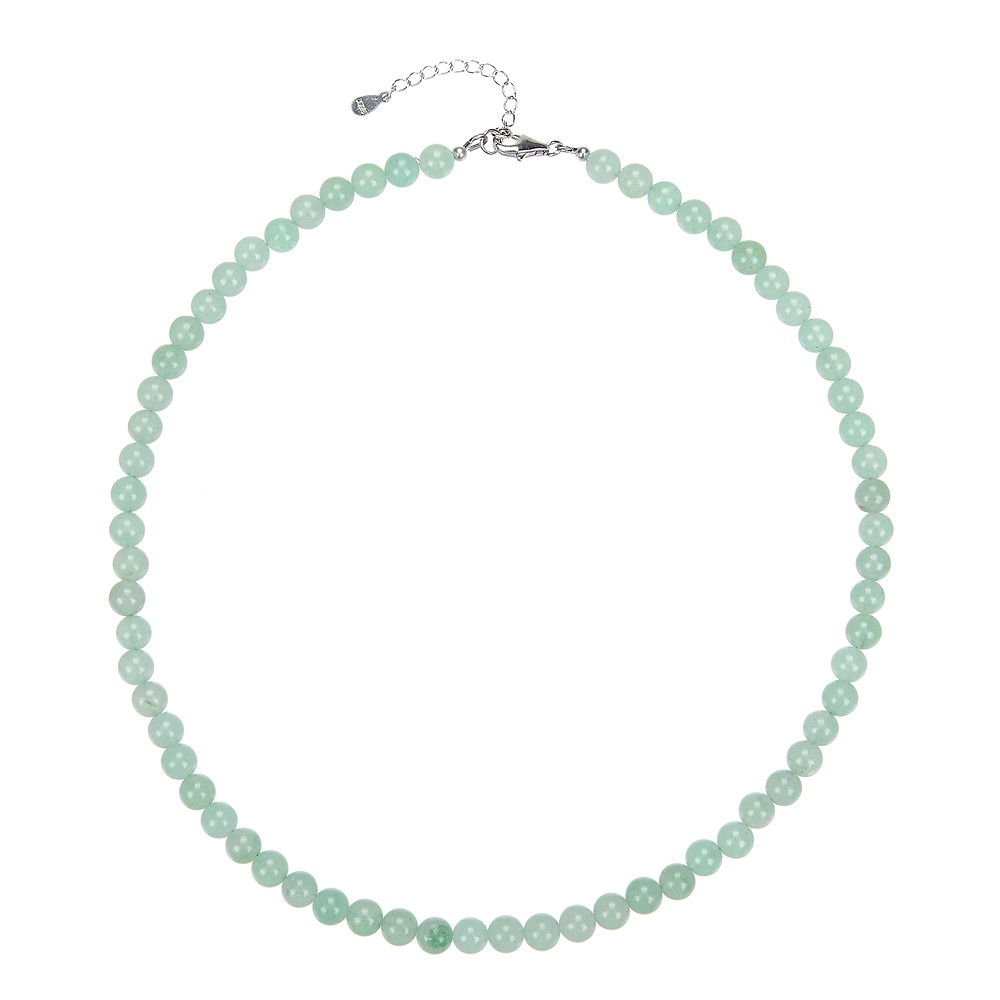 Bracciale in avventurina, perle da 6 mm, catena di prolungamento, rodiato | Marco Schreier