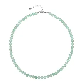 Armband Aventurin, Kugeln (6mm), rhodiniert | Edelsteine, Heilsteine & Schmuck