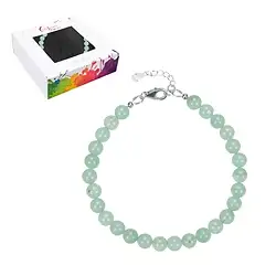 0603159060 Bracelet aventurine, 6mm beads, extension chain, rhodiniert | Marco Schreier