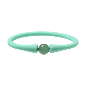 Pulsera de aventurina, silicona (verde), 15cm (corta) | Marco Schreier