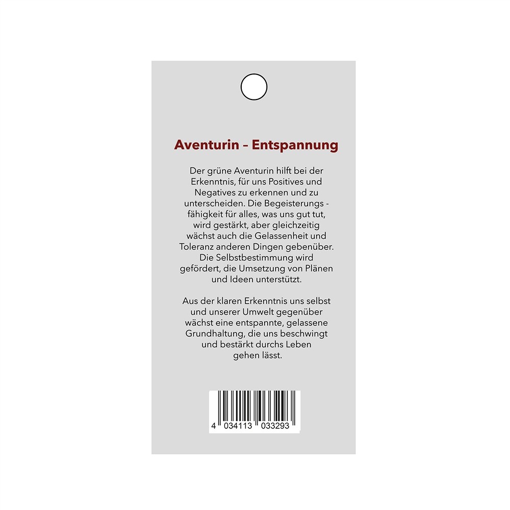 Pendentif pierre de force Aventurine (relaxation) | Marco Schreier