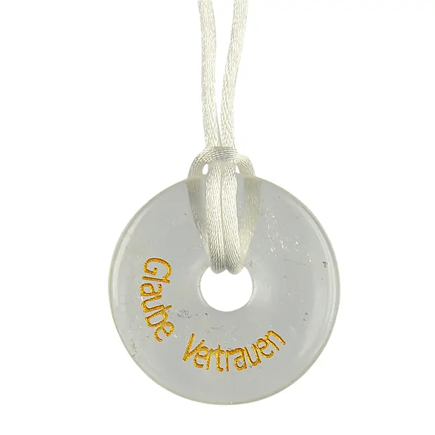 Wish fulfillment donut "Faith", Rock Crystal | wholesaler gems & healing stones