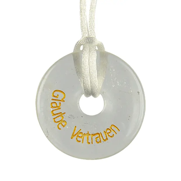 Wish fulfillment donut "Faith", Rock Crystal | wholesaler gems & healing stones