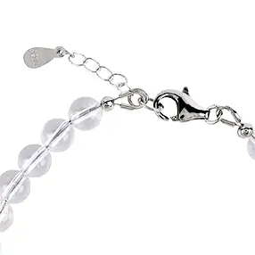Collar Cristal de roca, cuentas (6mm), rodinado | Marco Schreier