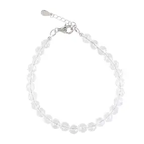 Kette Bergkristall, Kugeln (6mm), facettiert, rhodiniert | Marco Schreier