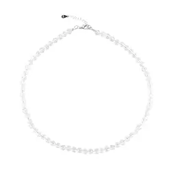 0603512216 Collar Cristal de roca, cuentas (6mm), facetadas, rodinadas, sueltas | Marco Schreier