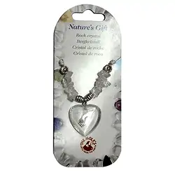 0603518001 Heart necklace, Rock Crystal, for floor stand | wholesaler gems & healing stones