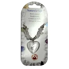 Herz-Collier, Bergkristall | Mineralienhandlung Edelsteine, Heilsteine & Schmuck