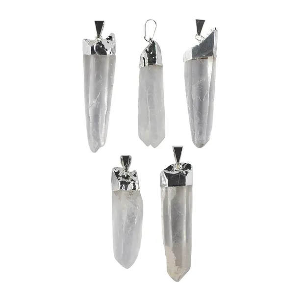 Rock Crystal pendant, galvanic cap, 4.5 - 5.5cm (25 pcs./ PU) | Marco Schreier