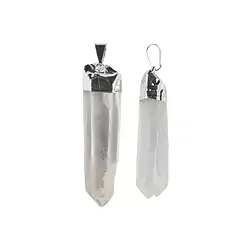 0603523004 Pendentif Cristal de roche, capuchon galvanique, 4,5 - 5,5cm (25 pcs/UC) | Marco Schreier