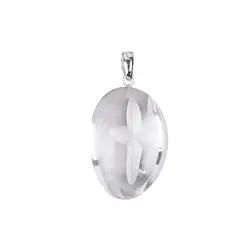 0603525064 Rock Crystal pendant, back-engraved cross, 4.5 cm | Marco Schreier