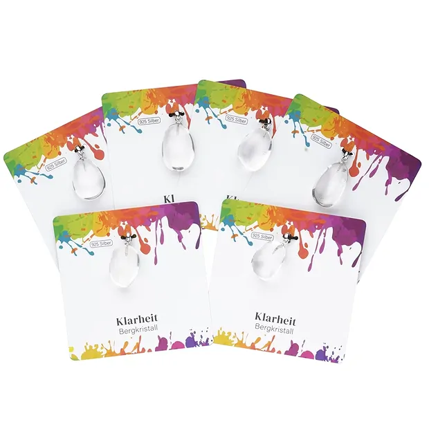 Pendentif Cristal de roche, Pierre roulée petite, rhodié | Marco Schreier