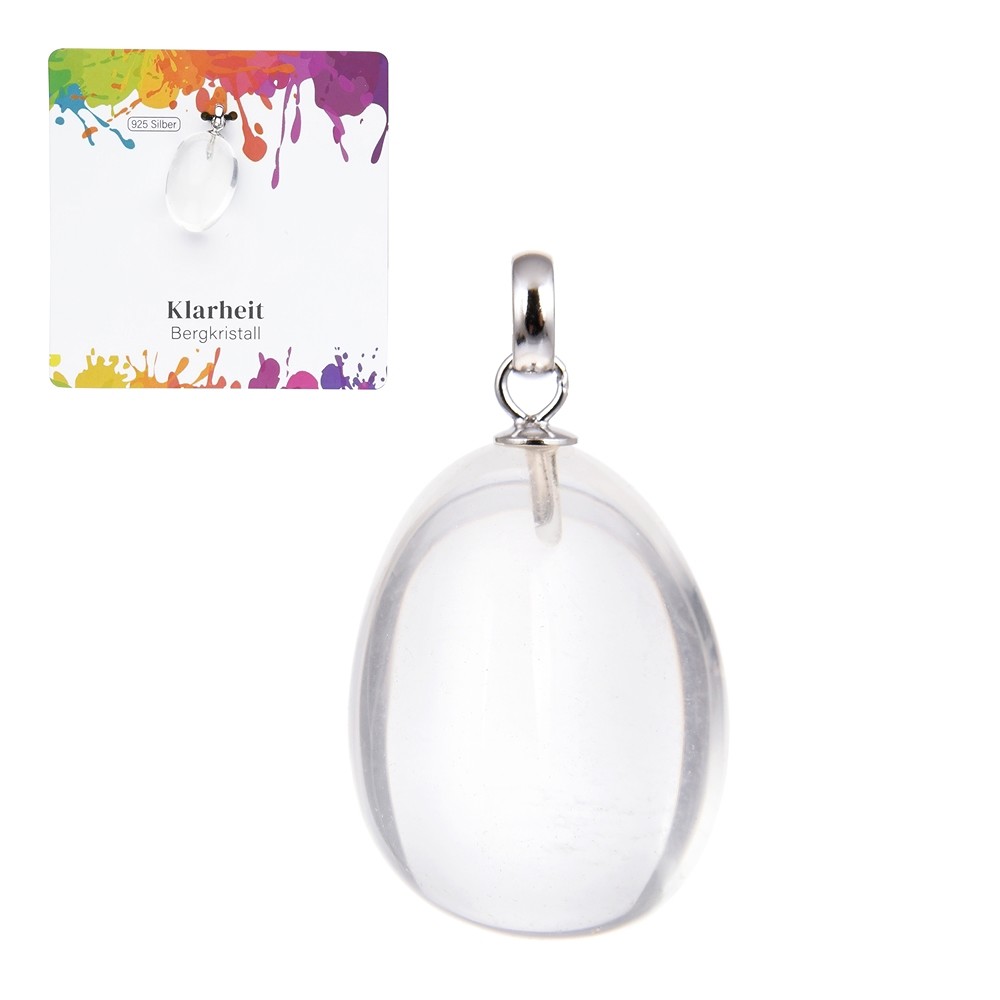Rock Crystal pendant, Tumbled Stone small, rhodiniert | Marco Schreier