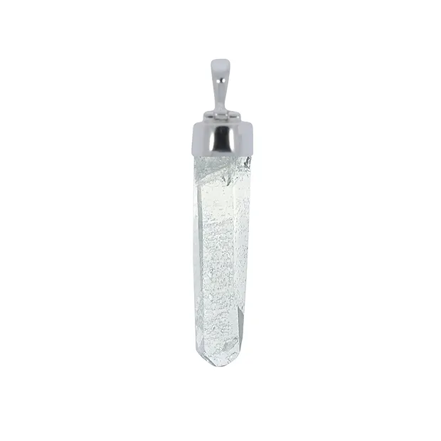 Pendentif Cristal de roche brut avec capuchon en argent, 4,0 - 4,5cm | Marco Schreier