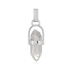 0603525810 Anhänger Bergkristall Doppelender (21mm), 3,2cm, platiniert | Marco Schreier