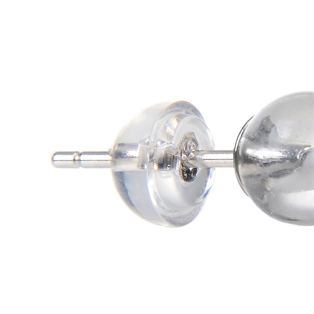 Clous d'oreilles Cristal de roche, boule, 4mm, rhodié | Marco Schreier