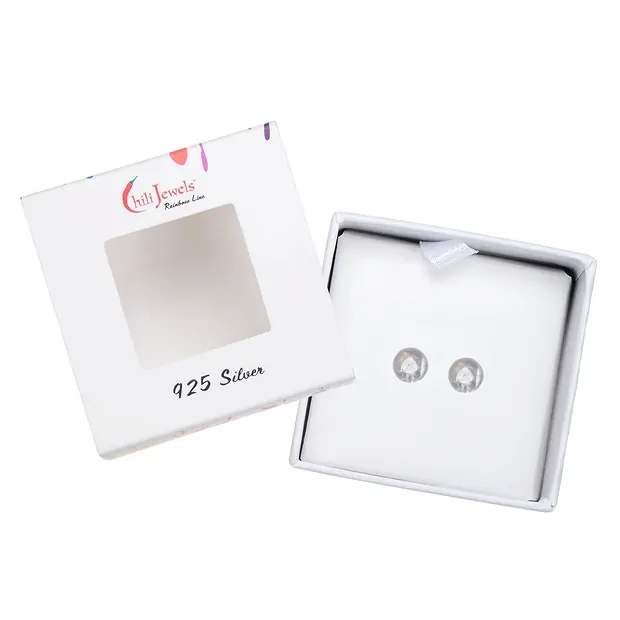 Clous d'oreilles Cristal de roche, boule, 4mm, rhodié | Marco Schreier