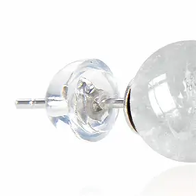 Ohrstecker Bergkristall, Kugel, 8mm, rhodiniert | Marco Schreier