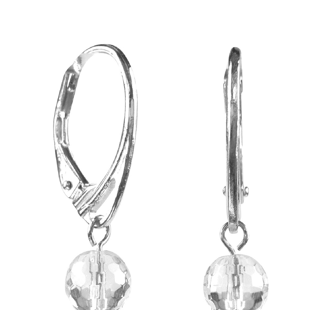 Pendientes Cristal de roca 6mm cuentas facetadas, sueltas | Marco Schreier