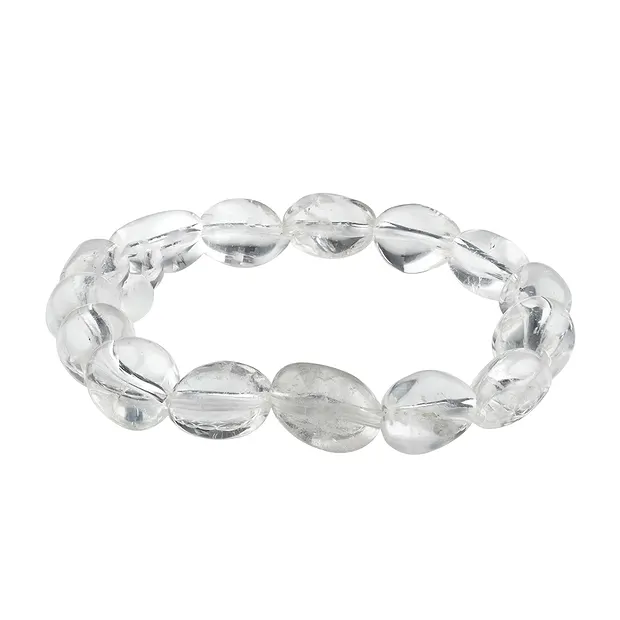 Pulsera, Cristal de roca, pepitas de 10 - 12 mm | Marco Schreier