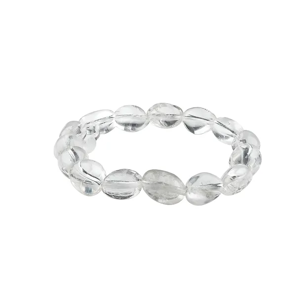 Pulsera, Cristal de roca, pepitas de 10 - 12 mm | Marco Schreier