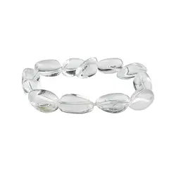 0603550021 Bracelet, Rock Crystal, 12-14mm nuggets | wholesaler gems & healing stones