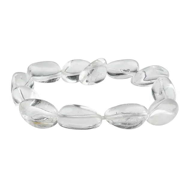 Bracelet, Cristal de roche, 12-14mm Nuggets | Marco Schreier