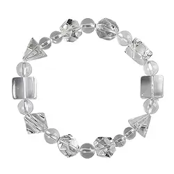 0603550084 Bracelet, Rock Crystal, Platonic Solids | wholesaler gems & healing stones